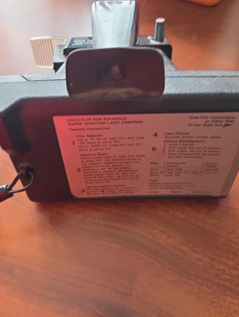 Polaroid Super Shooter Land Camera - Black & Blue Accents